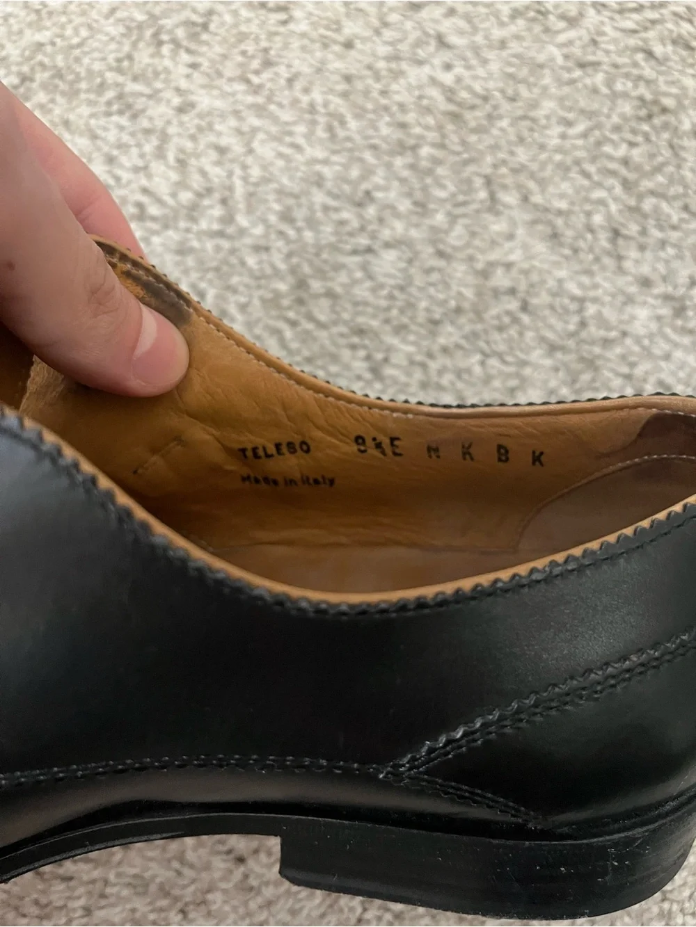 Bally black leather dress shoes buckle made in Italy 9.5